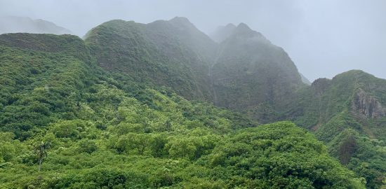 ハレアカラ山の頂上の展望台